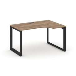 Style Project Стол рабочий эргономичный SN-59O.SPA-011(R) Дуб Табак/Металл Черный/Черный Заглушка 13