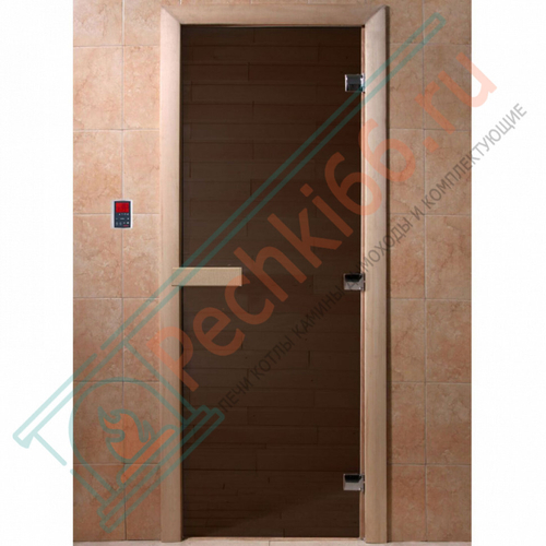Стеклянная дверь для бани черный жемчуг 1900х700 (DoorWood) в Кирове