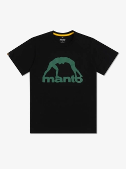 Футболка MANTO VIBE 25 чёрно-зеленая