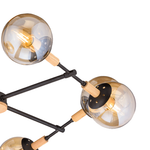 Потолочная люстра Mirastyle SX-N-4900/8 BK+WOOD