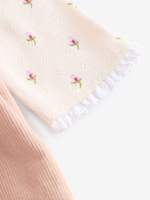 Комплект из трех предметов для девочки Next B45-624, Бежевый, Розовый