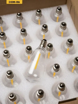 Лампочки светодиодные ретро для уличной гирлянды цоколь Е12/ST38/ вытянутые лампочки груша