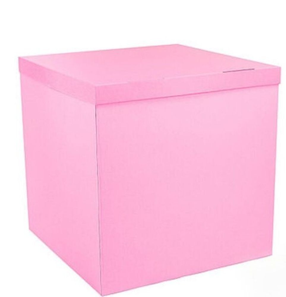Коробка для шаров малая (Розовая) 60*60*60 см