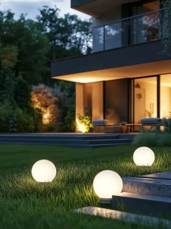 Светильник уличный на солнечной батарее садовый фонарик круглый шар 8 шт