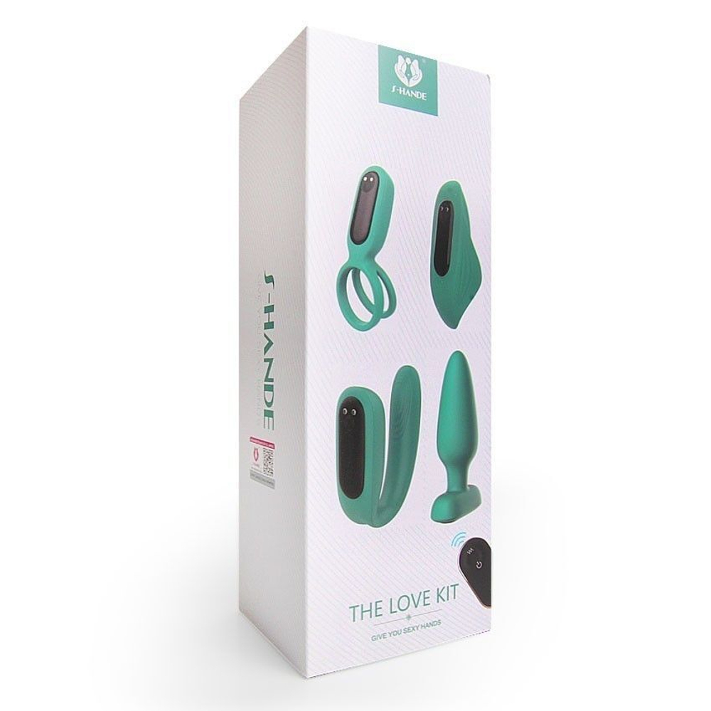 Оригинальный вибронабор в зеленом цвете The Love Kit (Цвет: зеленый)