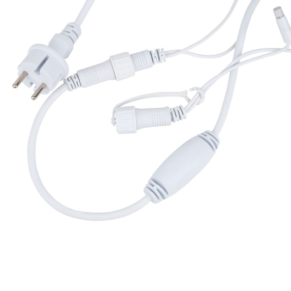 ULD-S1000-120-SWK WHITE IP67 Гирлянда светодиодная со статическим свечением. 10м. Соединяемая.120 светодиодов. Белый свет. Провод белый. ТМ Uniel