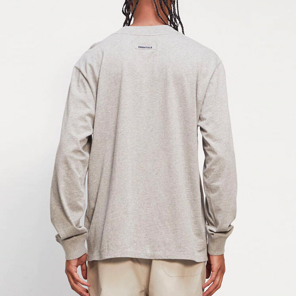 Худи Fear of God Essentials Long Sleeve Tee Dark Heather Oatmeal, 0125250500230260