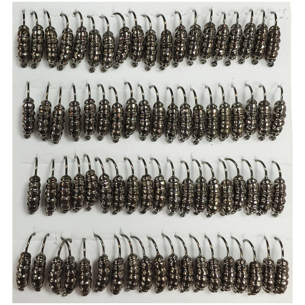 Мормышки вольфрамовые №3 Опарыш, цвет серый, 0,6 гр.( набор 10 штук) цена указана за 1 штук