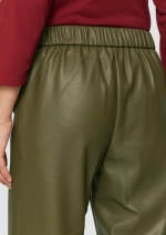 relaxed: Женские Брюки-кюлоты из экокожи