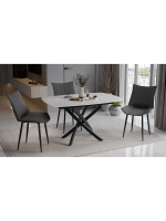 Стол кухонный Черный муар 134(173)х90х75 см