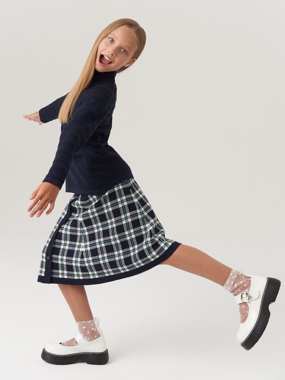 Водолазка в школу для девочки AT743  синий