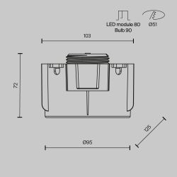 Светильник встраиваемый Maytoni   DL136-GU10-W