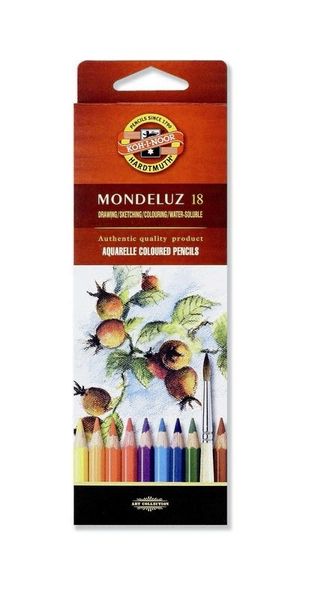 Набор акварельных карандашей MONDELUZ FRUIT 18 цветов в картонной коробке
