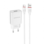 Сетевое зарядное устройство BOROFONE BA20A Sharp, кабель Type-C, 012993 Черный