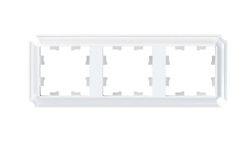 ATLASDESIGN ANTIQUE 3-постовая РАМКА, универсальная, БЕЛЫЙ