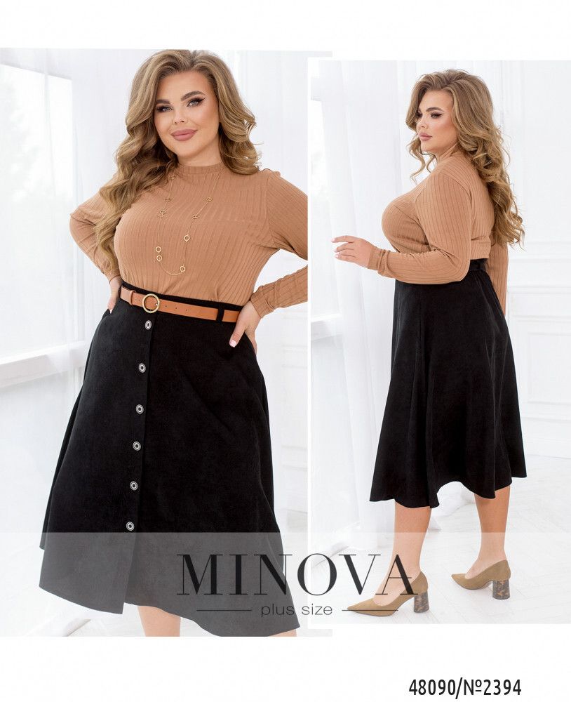 Юбка 2394-черный Minova