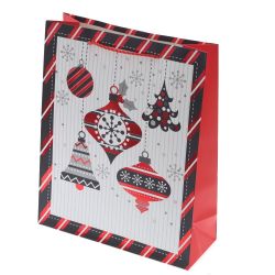 GAEM Пакет подарочный (бумага 210г/м2, блок 12шт), L26 W10 H32 см, 4в.