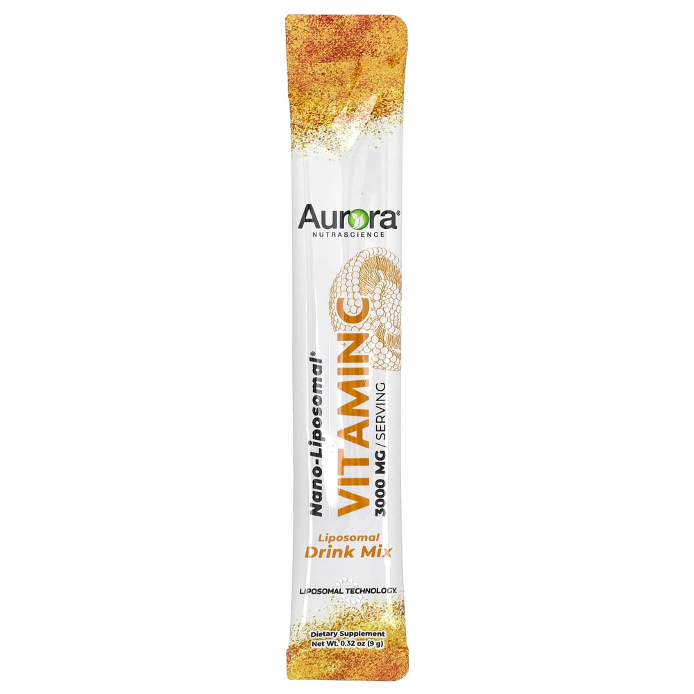 Aurora Nutrascience, Nano-Liposomal®, витамин C, смесь для липосомальных напитков, 10 пакетиков по 9 г (0,32 унции)