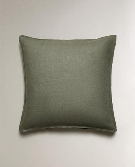 ZARA HOME ОДНОТОННАЯ НАВОЛОЧКА, ЗЕЛЕНЫЙ