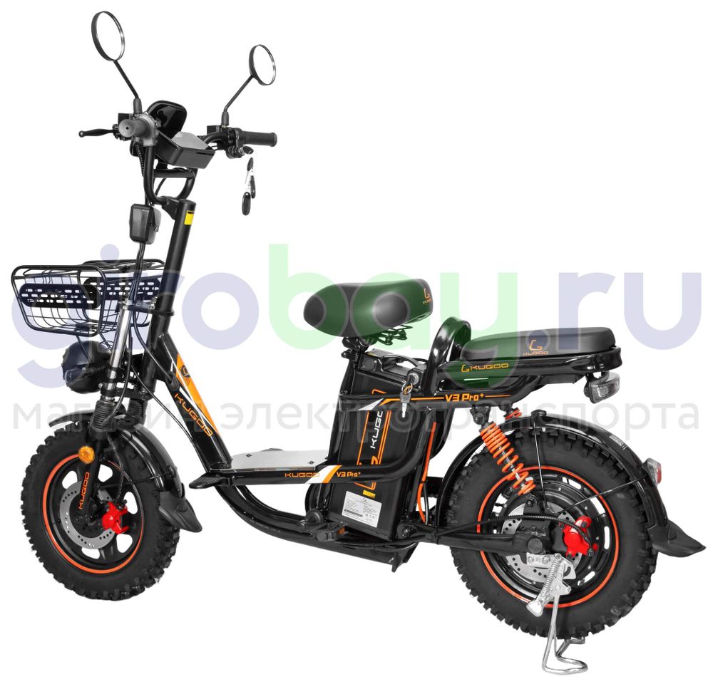 Электровелосипед Kugoo Kirin V3 PRO PLUS (60V/28.6Ah) внедорожная резина фото №12