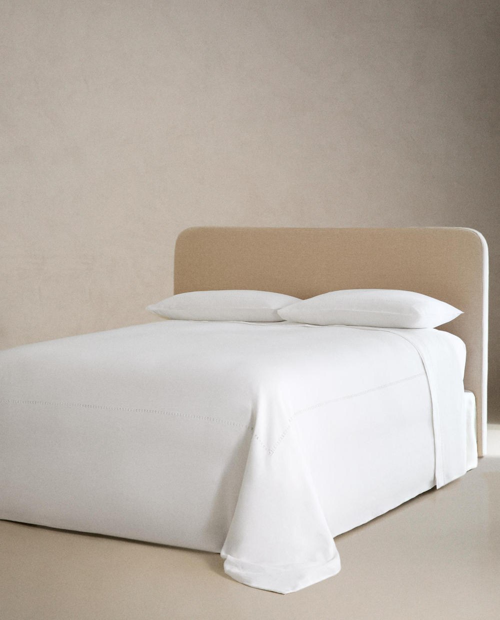 Простыня Zara Home хлопок, лён 100%, однотонный, 5190/089