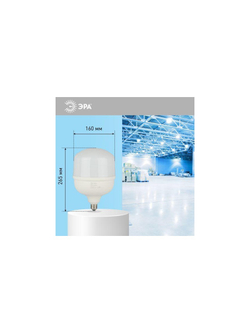 Лампа светодиодная высокомощная STD LED POWER T160-100W-6500-E27/E40 100Вт T160 колокол 6500К нейтр. бел. E27/E40 (переходник в компл.) 8000лм Эра Б0032090