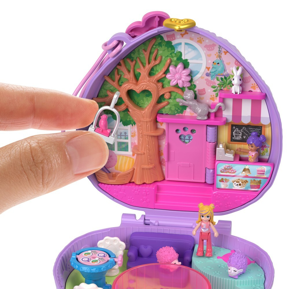 Polly Pocket - Ежик Кафе Компактный набор 2 куклы + аксессуары HRD37 / артикул   FRY35 HRD37  / GTIN 194735173860