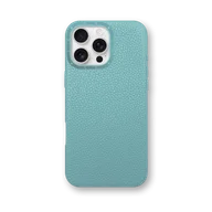 Чехол для iPhone 16 - Зернистая кожа - голубой
