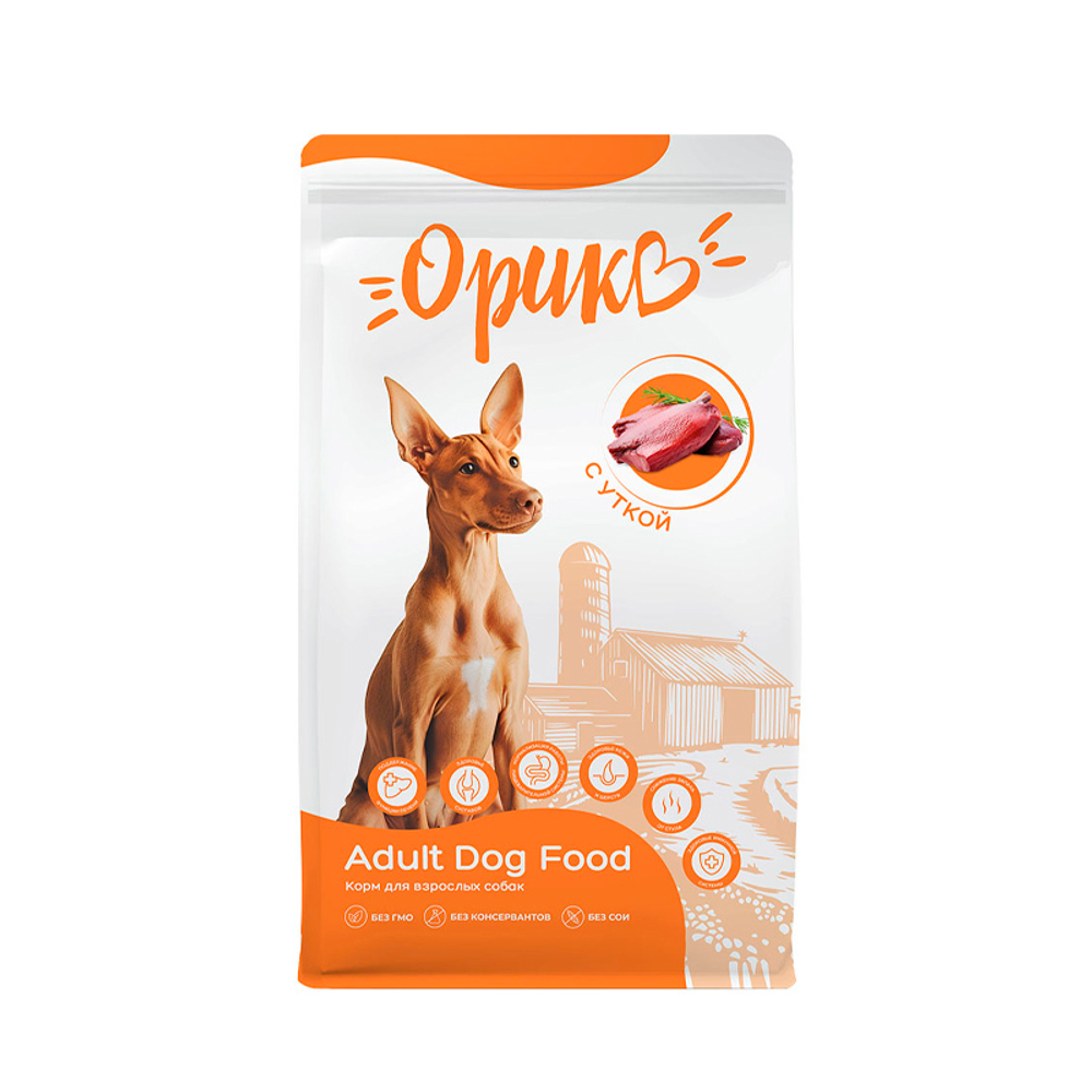 Cухой корм для взрослых собак всех пород с уткой Орико