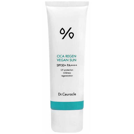 Крем солнцезащитный SPF веганский с центеллой Dr.Ceuracle Cica Regen Vegan Sun SPF50+ PA++++,  50 мл