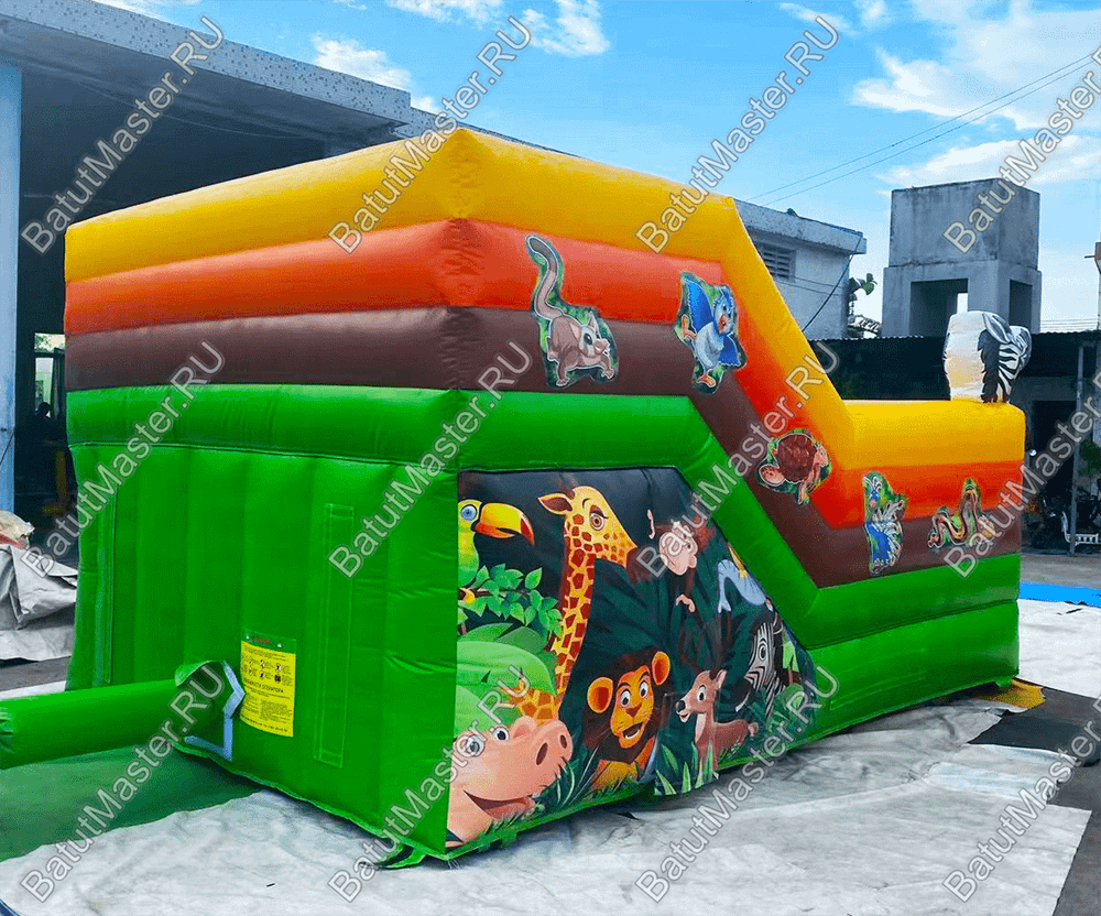 Коммерческий надувной батут "Сафари",  4.80*2.90*2.55 м