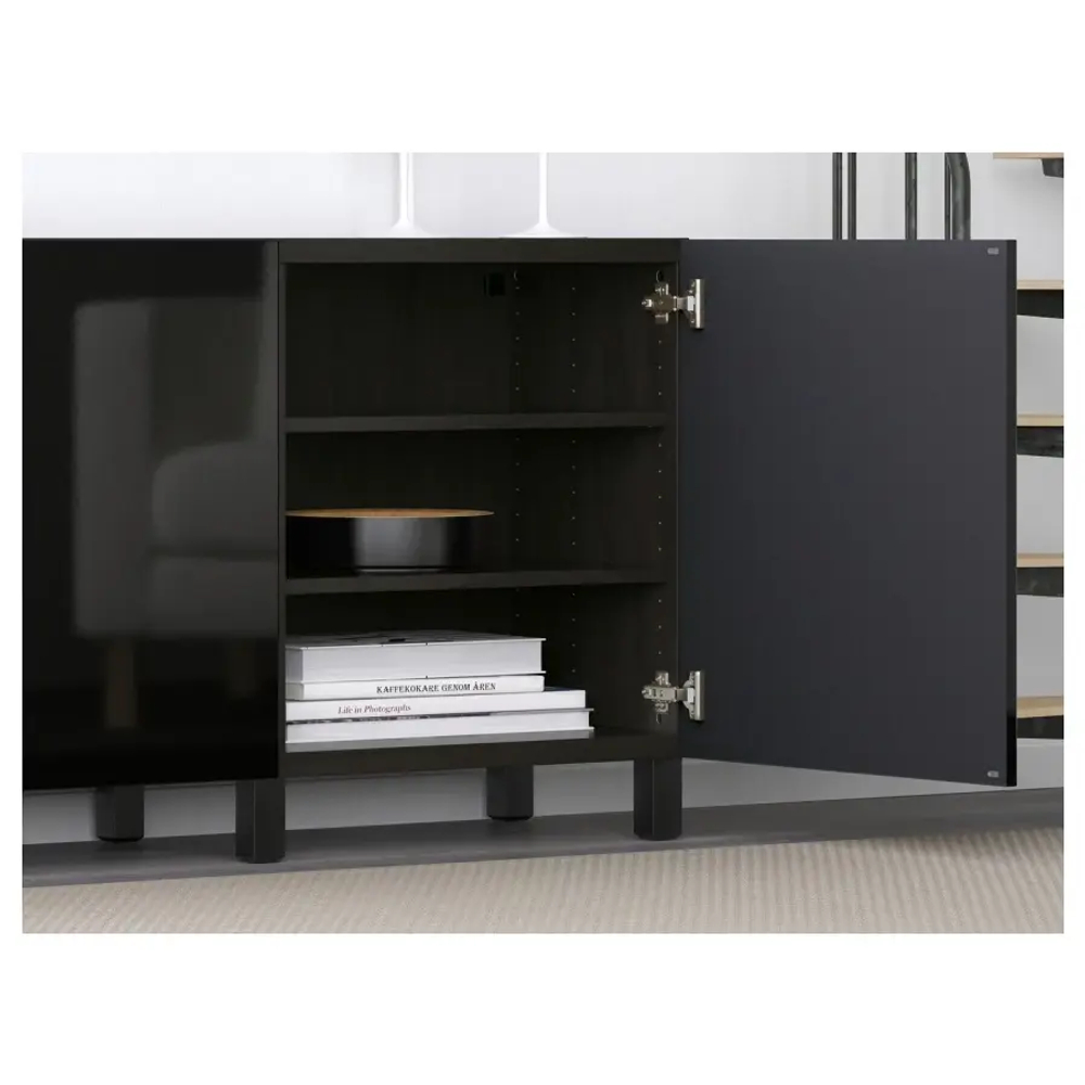 Комбинация для хранения - IKEA BESTÅ/BESTA /БЕСТА/БЕСТОИКЕА, 180x42x74 см, черный