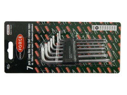 Набор ключей TORX Г-образных длинных с отверстием 7пр.(Т10Н,Т15Н,Т20Н,Т25Н,Т27Н,Т30Н,Т40Н) в пластиковом держателе RockForce##Rock FORCE RF-5071TL