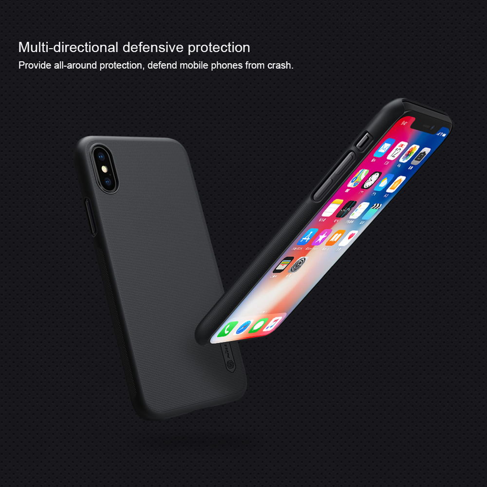 Тонкий жесткий чехол от Nillkin для смартфона iPhone X и XS, серия Super Frosted Shield