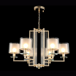 Подвесная люстра Crystal Lux Nicolas SP-PL6 Gold/White