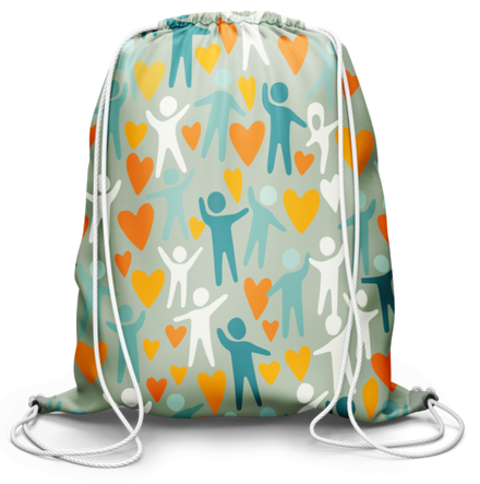 Мешок для обуви Счастье (оливковый)