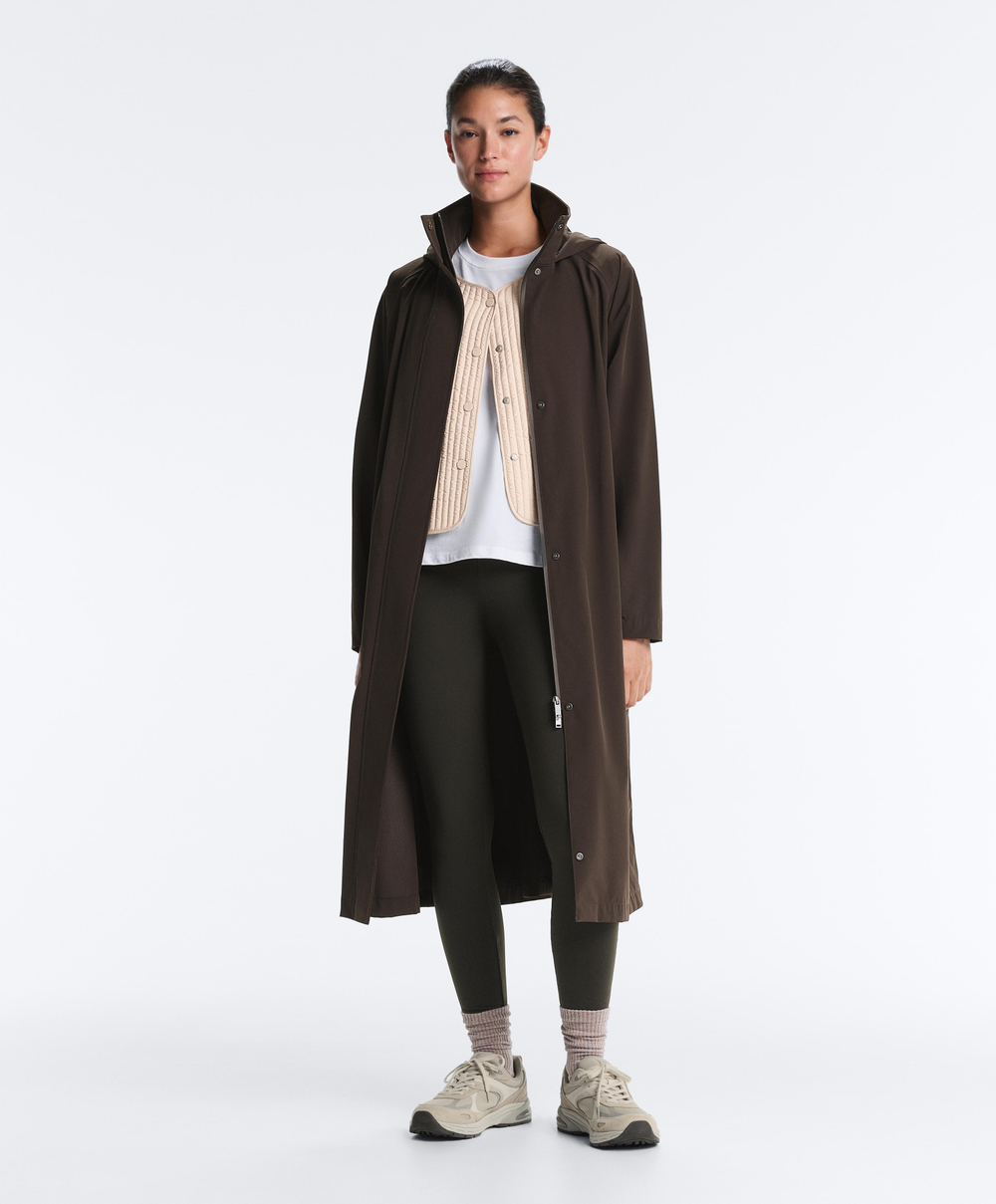 Oysho Ультралегкий плащ с водонепроницаемостью 10 000 мм, коричневый