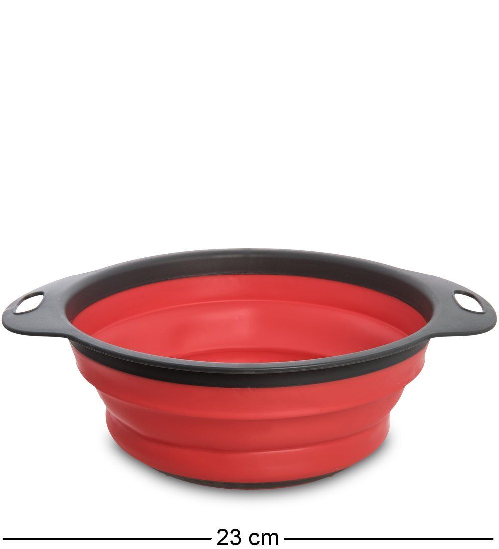 ЯЛ-06-26/1 Дуршлаг складной круглый средний красный