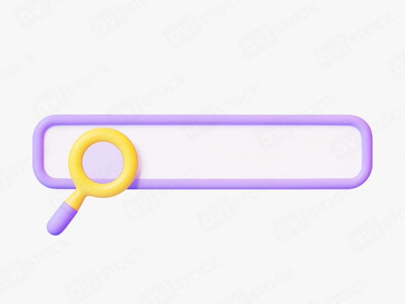 3D поиск с желтой лупой