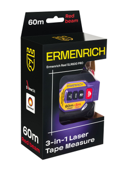 Рулетка с лазерным дальномером ( 3 в 1 ) Ermenrich Reel SLR600 PRO