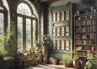 Кабинет ботаники №2 угловой - фон неопреновый