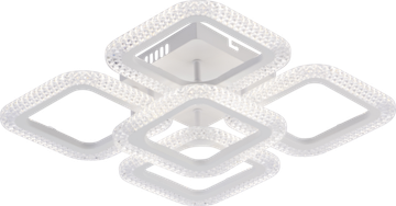 Потолочный светодиодный светильник LED 80W 3000К-6000K 8491/4+1 WHT (МАРКЕТ) белый Profit Light