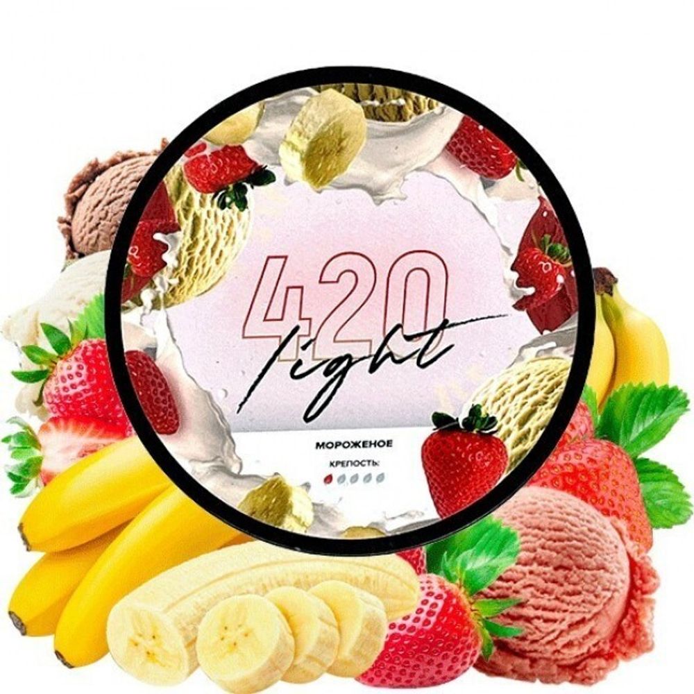 420 Light Line - Lody Bananowo Truskawkowe (100g)