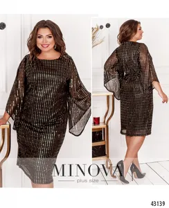 Платье 2088Б-черный-золото Minova