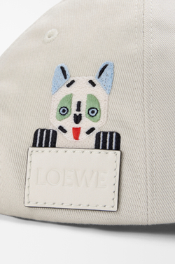 Loewe Кепка Futurist Cats из хлопка, экрю/черный