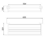 Полка для полотенец 655 мм нерж. сталь NIZA 16853.S матовый