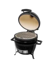 Керамический угольный гриль Diamond Egg Smart Deep Black, 33 см, чёрный