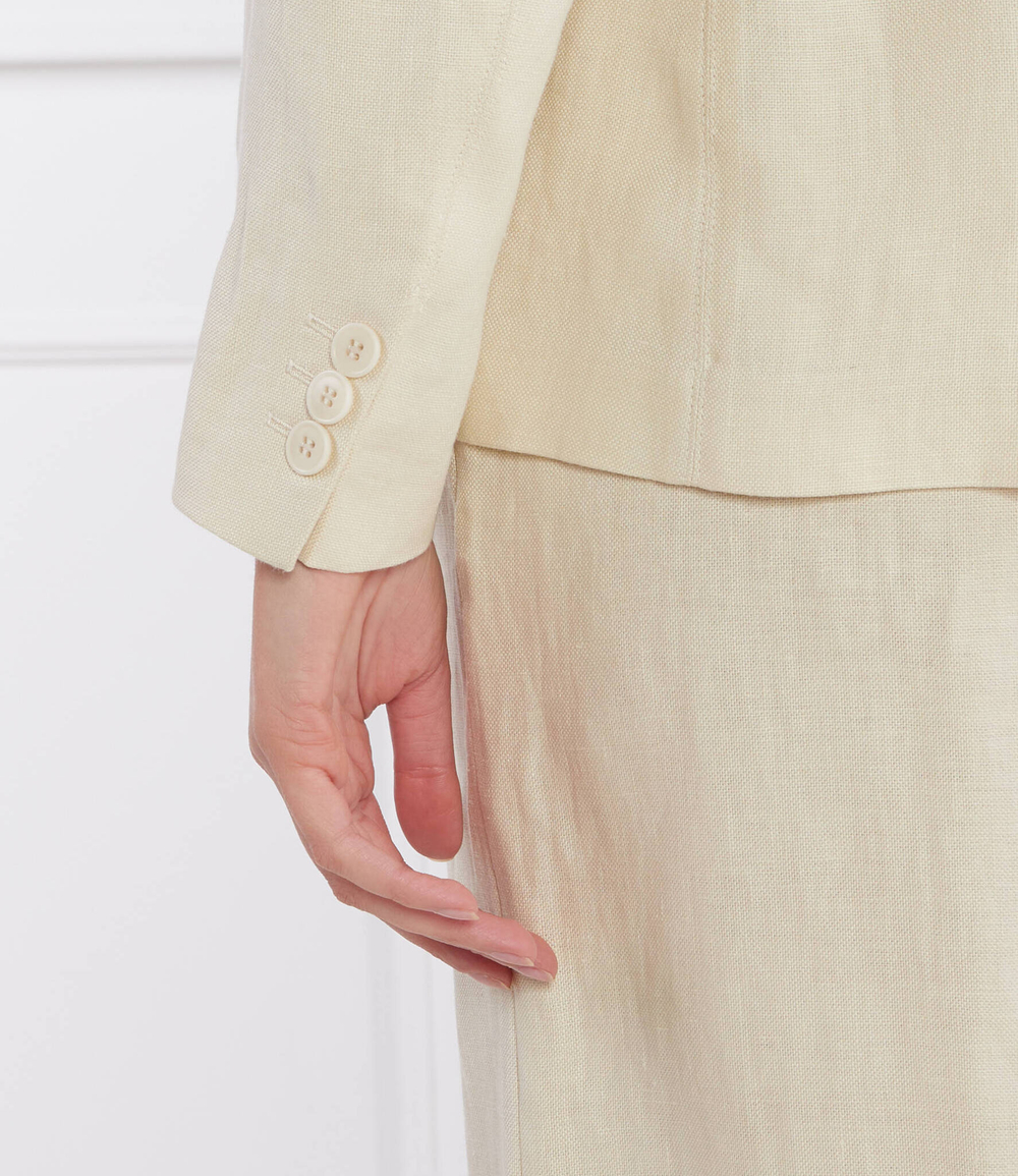 Льняный пиджак NALUT Weekend MaxMara - кремовый(150410326)