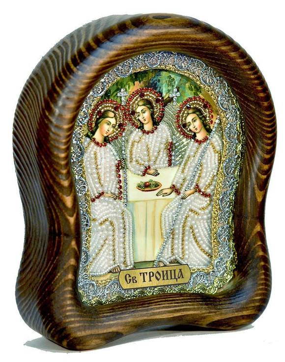 Икона Святая троица бисер