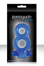 Синее эрекционное вибро-кольцо RENEGADE MAN